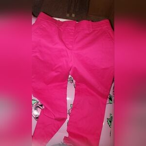 J. Crew Cafe Capri in Bold Pink